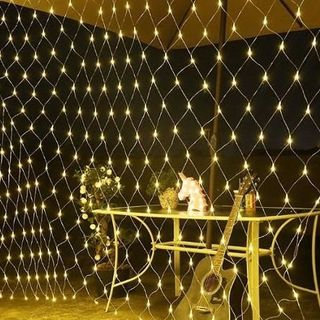 DÂY ĐÈN RÈM LƯỚI MẮT CÁ SÁNG VÀNG 2m x1,5m