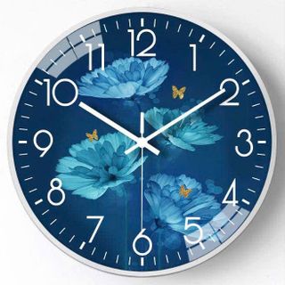 Đồng hồ treo tường họa tiết Hoa Sen, Phi Thuyền 38cm