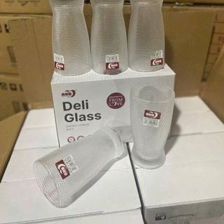 BỘ 6 LY THỦY TINH CHẤM BI DELI KB162 2B