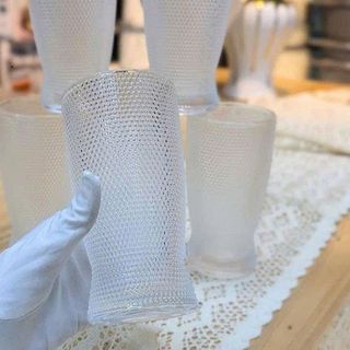 BỘ 6 LY THỦY TINH CHẤM BI DELI KB162 2B