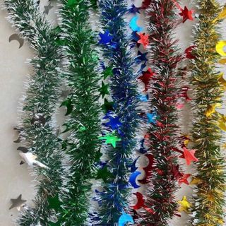 Combo 10 dây Thông Noel, Dây Kim Tuyến Đuôi Chồn Nhiều Màu Sắc . Trang Trí Noel , Giáng Sinh Dài 1,5m