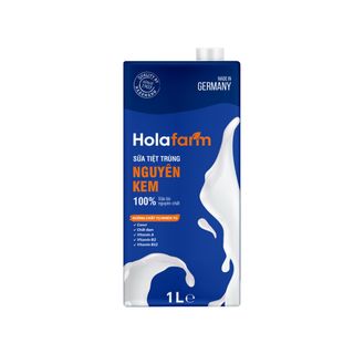 SỮA TƯƠI TIỆT TRÙNG NGUYÊN KEM HOLAFARM – 100% sữa bò nguyên chất