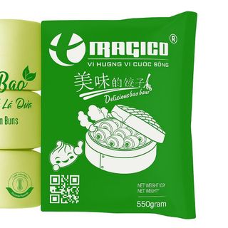 Bánh bao nhân đậu xanh lá dứa(gói 550g)