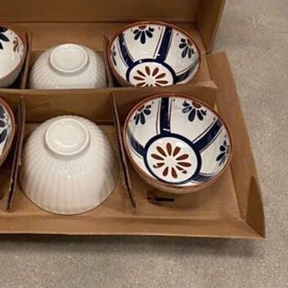 BỘ 6 CHÉN QUÀ TẶNG HOẠ TIẾT VIỀN NÂU