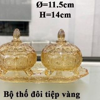 BỘ 2 HỦ MỨT TẾT KÈM KHAY DELI VÀNG 1074AL3HA