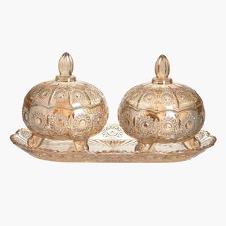 BỘ 2 HỦ MỨT TẾT KÈM KHAY DELI VÀNG 1074AL3HA