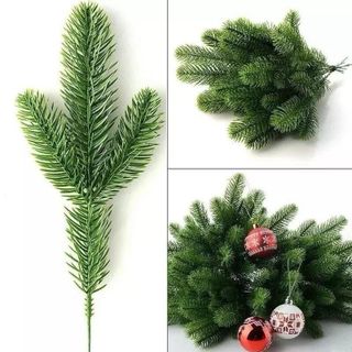 [Combo 10] Lá Thông , Cành Thông , Nhánh Thông Giả ( Loại 3 nhánh) Phụ Kiện Trang Trí Giáng Sinh ,Làm Vòng Nguyệt Quế