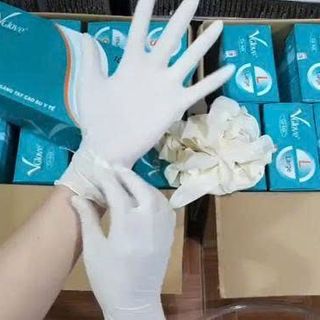 HỘP 100 GĂNG TAY Y TẾ CÓ BỘT VGLOVE