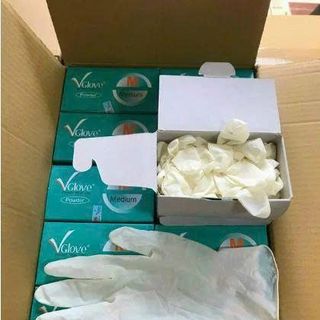 HỘP 100 GĂNG TAY Y TẾ CÓ BỘT VGLOVE