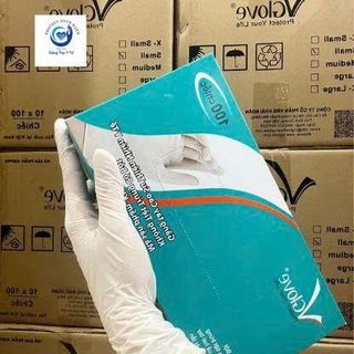 HỘP 100 GĂNG TAY Y TẾ CÓ BỘT VGLOVE
