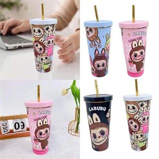 LY GIỮ NHIỆT 750ML LABUBU KÈM ỐNG HÚT