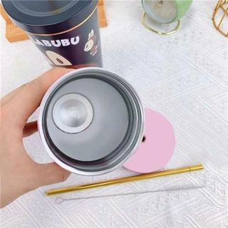 LY GIỮ NHIỆT 750ML LABUBU KÈM ỐNG HÚT