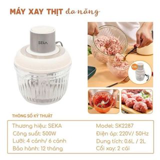 MÁY XAY THỊT 2 CỐI ĐA NĂNG SEKA SK2287