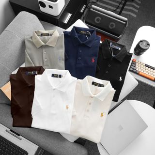 Áo Polo nam Basic. Chất vải cá sấu lục giác co giãn thoải mái