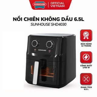NỒI CHIÊN KHÔNG DẦU 6,5L SUNHOUSE SHD4030