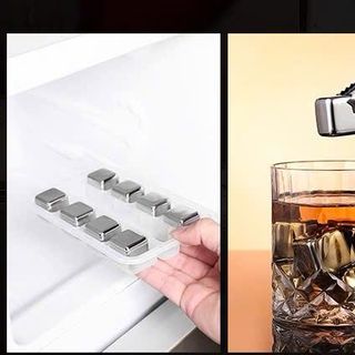 Đá lạnh vĩnh cửu INOX 304, Không Tan làm lạnh đồ uống nhưng không làm mất hương vị