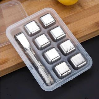 Đá lạnh vĩnh cửu INOX 304, Không Tan làm lạnh đồ uống nhưng không làm mất hương vị
