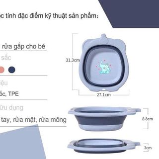 THAU CHẬU RỬA MẶT GẤP GỌN HÌNH CON VOI