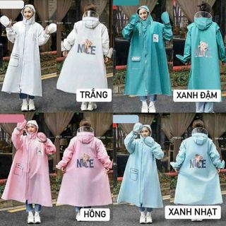 ÁO MƯA EVA THỜI TRANG HÌNH GẤU KHÓA KÉO