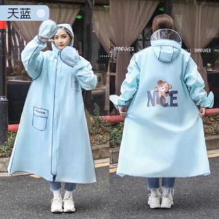 ÁO MƯA EVA THỜI TRANG HÌNH GẤU KHÓA KÉO