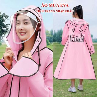 ÁO MƯA EVA THỜI TRANG HÌNH GẤU KHÓA KÉO