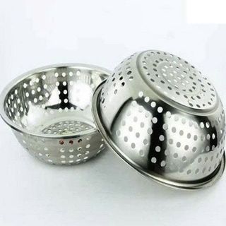 RỔ INOX 304 LỖ LỚN SIZE 30CM