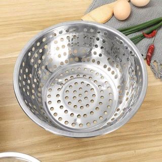 RỔ INOX 304 LỖ LỚN SIZE 30CM