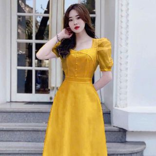 Đầm thiết xoè nữ hàng dự tiệc sang trọng