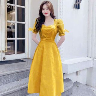 Đầm thiết xoè nữ hàng dự tiệc sang trọng