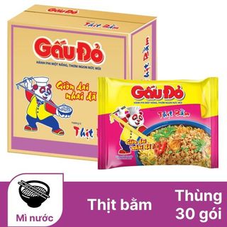 Mì Gấu Đỏ Thịt Bằm gói 63g Thùng 30 gói