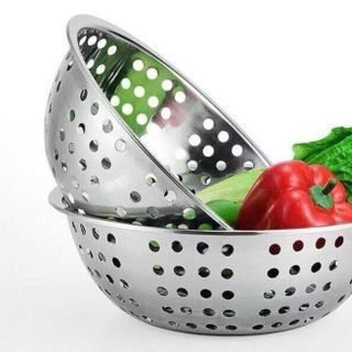 RỔ INOX 304 LỖ LỚN SIZE 36CM