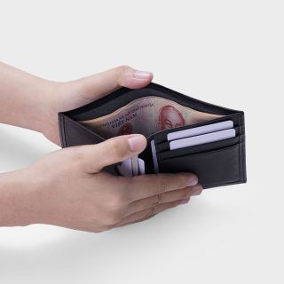 Ví Nam Mini Da Bò Saffiano Mỏng Gọn Thanh Lịch DFB263