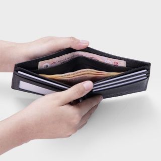 Ví Nam Da Bò Saffiano Phối Màu Phong Cách DFA261