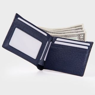 Ví Nam Da Bò Saffiano Phối Màu Phong Cách DFA261