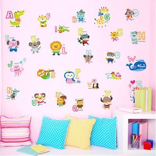 Decal Dán Tường Chữ Cái Và Thú