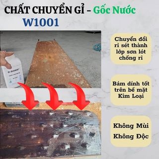 Chất Chuyển Rỉ Gốc Nước Thân Thiện Môi Trường, Bảo Vệ Bền Lâu Dung Tích 250ml, 500ml, 1L