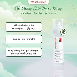 Xịt Khoáng Cấp Ẩm, Kiềm Dầu, Ngừa Mụn