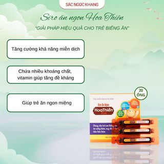 Siro Ăn Ngon Hoa Thiên Kids [Hộp 20 Ống x 10ml]