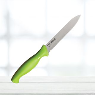 Dao Gọt Hoa Quả Lưỡi Răng Cưa KAI - Thép Không Gỉ, Dụng Cụ Nhà Bếp Chất Lượng cán nhựa PP nhiều màu