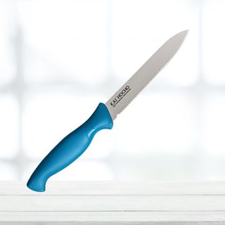 Dao Gọt Hoa Quả Lưỡi Răng Cưa KAI - Thép Không Gỉ, Dụng Cụ Nhà Bếp Chất Lượng cán nhựa PP nhiều màu