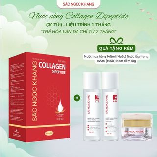 Nước Uống Collagen Dipeptide Sắc Ngọc Khang [Hộp 30 Túi] TẶNG 1 TRONG 3 QUÀ