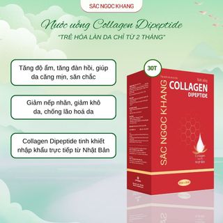 Nước Uống Collagen Dipeptide Sắc Ngọc Khang [Hộp 30 Túi] TẶNG 1 TRONG 3 QUÀ