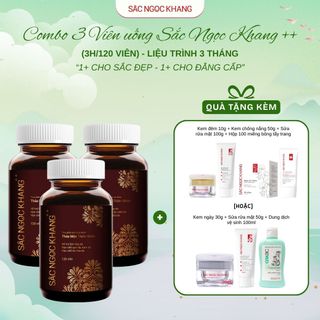 COMBO 03 Viên Uống Sắc Ngọc Khang ++ [Hộp 120 Viên] TẶNG 1 TRONG 2 QUÀ