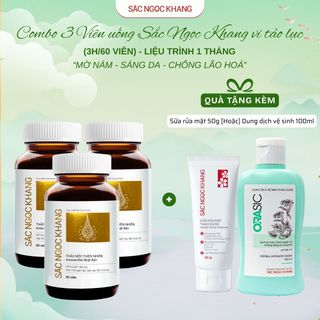 COMBO 03 Viên Uống Sắc Ngọc Khang Vi Tảo Lục [60 (Liệu trình 1 tháng) TẶNG 1 TRONG 2 QUÀ