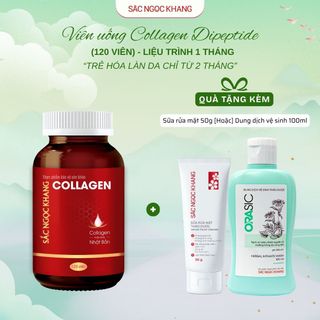 Viên Uống Collagen Dipeptide Sắc Ngọc Khang [Hộp 120 Viên] TẶNG 1 TRONG 2 QUÀ