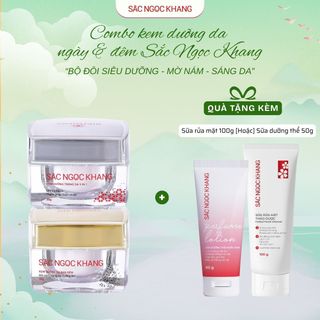COMBO Kem Dưỡng Trắng Da - Mờ Nám Sạm Ngày & Đêm [Hộp 30g] TẶNG 1 TRONG 2 QUÀ