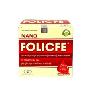 Siro Nano Folicfe +++ giúp bổ sung sắt và acid folic hộp 20 ống