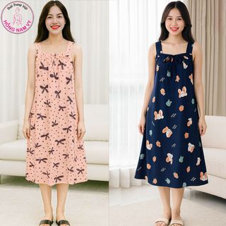 Váy tole lanh 2 dây mặc nhà