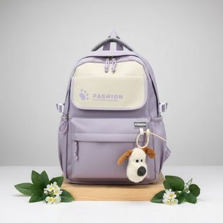 BALO HỌC SINH HÀN QUỐC A3504 – KIỂU DÁNG TỐI GIẢN, TẶNG KÈM MÓC GẤU DỄ THƯƠNG - PIPI STORE