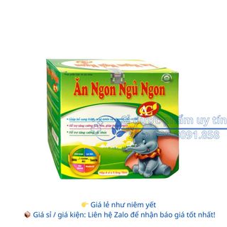 Siro Ăn Ngon Ngủ Ngon AC giúp ăn ngủ ngon, tăng đề kháng hộp 20 ống